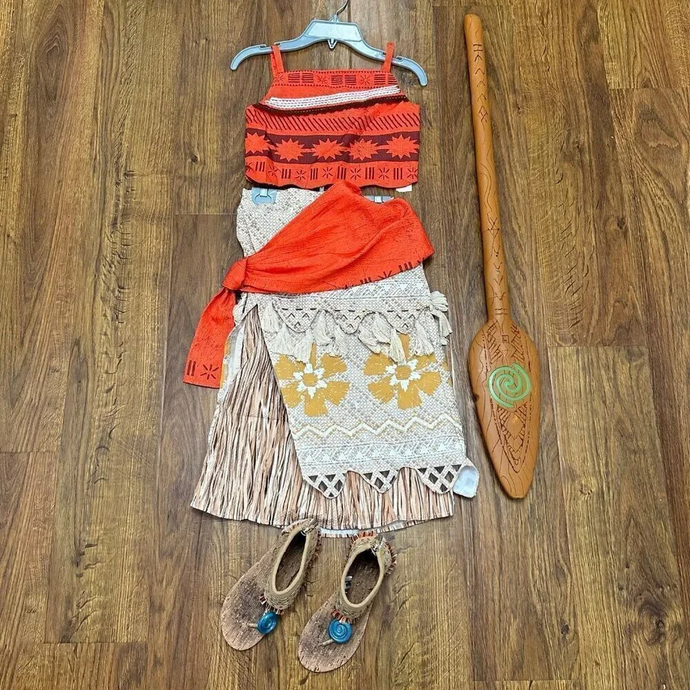 Disney Moana Costume set outfit, shoes and toy